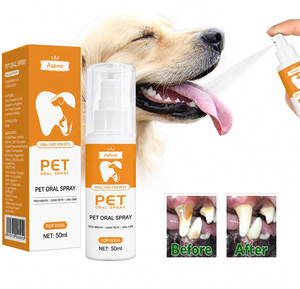 Spray buccal personnalisé OEM pour animaux de compagnie, marque propre, à base de plantes naturelles, sans parfum, sûr pour lécher, rafraîchisseur d'haleine pour chiens et chats - Product Image 1