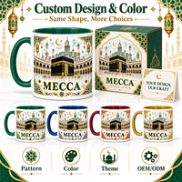 SA Saudi-Arabien Mekka Geschenk Souvenirs Keramikbecher mit Kaaba-Design Makkah Souvenir Andenken Kundenspezifischer OEM ODM Großhandelslieferant