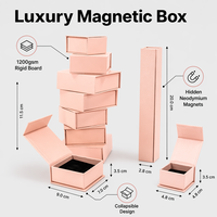 Cofanetto Portagioie Pieghevole Rigido Personalizzato con Chiusura Magnetica, Finitura Opaca, per Orecchini, MOQ 500pz