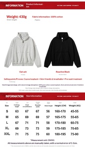 Sweat-shirt à capuche pour hommes de couleur unie, veste à fermeture éclair ample pour hommes, printemps et automne, haut de sport polyvalent et décontracté - Product Image 3