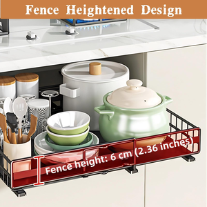 Organisateur de rangement extensible pour dressing, armoire de cuisine, étagère à épices sous l'évier, organisateur pour petit placard - Product Image 5