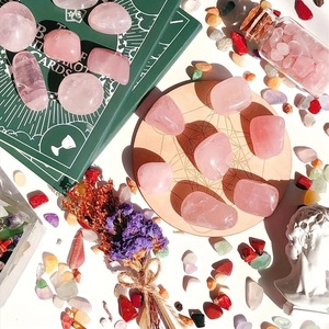 Venta al por mayor de artesanías de cuarzo rosa natural, piedra pulida de palma, esfera Yoni, cristal curativo en bruto, Reiki, Chakra, Fengshui para el hogar - Product Image 4