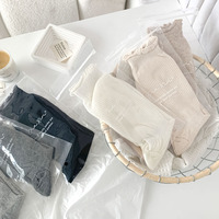 Chaussettes mi-mollet décontractées pour femmes, style japonais, printemps-été, respirantes, fines, en maille, couleur unie, en coton, vente en gros