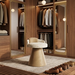 <span class=keywords><strong>Chaise</strong></span> de <span class=keywords><strong>coiffeuse</strong></span> pivotante haut de gamme avec dossier, tabouret de maquillage de luxe pour chambre <span class=keywords><strong>et</strong></span> dressing, <span class=keywords><strong>chaise</strong></span> élégante pour <span class=keywords><strong>coiffeuse</strong></span> - Product Image 4