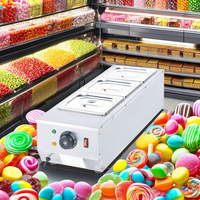 Équipement de cuisine commerciale de haute qualité Four de fusion de chocolat à 3 bassins Chauffe-aliments Machine de fusion de chocolat électrique