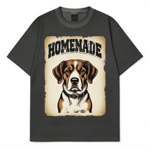 Camiseta Transpirable 100% Algodón para Hombre, Diseño Retro Hecho a Mano con Spray, Cuello Redondo, Uso Casual, Impresión Serigráfica, Manga Corta, Personalizada - Product Image 1