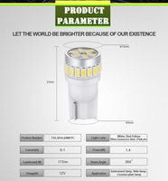 JIACHI-Ampoule LED OEM ODM pour voiture T10, 501, 194, 168, 3014, 24SMD, 12V, 12-24V, 12V-24V