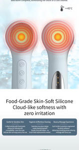 Compressas quentes Deep Clean Aquecido Elétrico Recarregável Face Scrubber Esfoliante Escova Powered Sonic Facial Limpeza Escova - Product Image 3