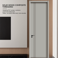 Porte en Bois Massif Polymère Chêne Cristal de Carbone, Anti-humidité, Fini, pour Cave à Vin, Chambre, Bureau, Salle à Manger, Intérieur, Supermarché