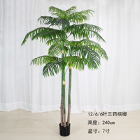 Pohon Bonsai Buatan dengan Pohon Palem, Pohon Birch Besar, Pot Dekoratif Bunga, Pohon Ceri Tinggi, dan Pohon Bonsai Buatan