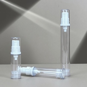 Low MOQ 5ml 10ml Sample Vacuum Airless Lotion <b>Pump</b> <b>Bottle</b> Clear Plastic Spray <b>Bottle</b> 15ml for Personal Care Packaging - Product Image 6