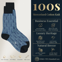 Chaussettes habillées de luxe pour hommes en coton égyptien 240N, motif bleu scarabée Argyle, fantaisie, antibactériennes, pour affaires, logo personnalisé, OEM