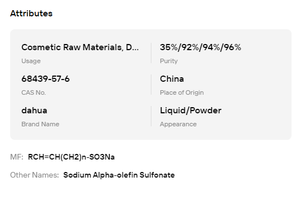 สารเคมีเคมีภัณฑ์ประจำวัน โซเดียมอัลฟาโอเลฟินซัลโฟเนต AOS 35%/92% สารลดแรงตึงผิว สำหรับผลิตภัณฑ์ดูแลเส้นผมและสารทำความสะอาด - Product Image 6