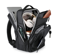 Tas Ransel Kain Oxford Multi-kompartemen Tahan Air, Tahan Aus, Kapasitas Besar, dan Tahan Lama untuk Kantor, Perjalanan, dan Laptop