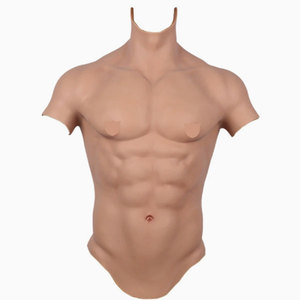 Costume de cosplay en silicone ultra-doux avec ventre musclé et pectoraux artificiels, pour un look musculaire érotique, Halloween, masque, travesti, <span class=keywords><strong>acteur</strong></span> - Product Image 2