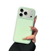 Coque de téléphone antichoc transparente 2-en-1 couleur bonbon pour iPhone 17 Pro Max 16 15, en silicone souple, protection antichoc, effet gelée