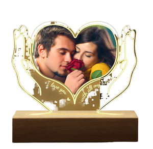 Souvenir di Nozze Personalizzato con Nomi dei Coppie, Decorazione per la Casa in Legno e Acrilico con LED USB, Stile Europeo per San Valentino e Notti Romantiche - Product Image 5