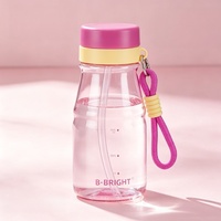 Nouvelle gourde estivale en plastique au design esthétique pour filles et étudiants, bouteille d'eau portable pour enfants pour l'école, les activités de plein air et l'usage quotidien