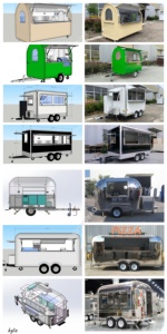 Remorque alimentaire mobile à toit rond 2,2-5,8 m (11,5 pi) avec climatisation, remorque alimentaire pour hot-dogs, camion alimentaire XINJINGYAO - Product Image 6