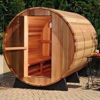 Poêle de sauna électrique 6KW pour extérieur, type capsule, avec fonction vapeur, en bois massif de pruche, pour usage en villa