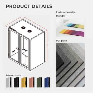 Multifuncional Insonorizado Office Phone Booth Móvel Pod Portátil Acústico Reunião Pod Interior Trabalho Silencioso Office Pod - Product Image 2