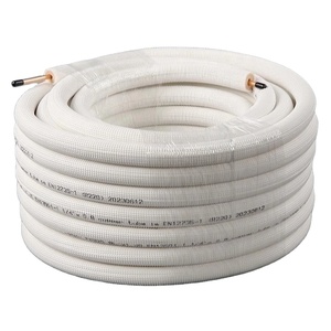 Tuyau de cuivre isolé pour climatiseur split, double serpentin 1/4'' 3/8'', pièces de climatisation - Product Image 1