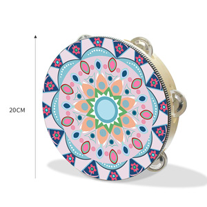 Wholesale Wooden Single-Row Bell Dunhuang Tambourine Handheld <b>Drum</b> for Dance Performance Education Musical Percussion Instrument - Product Image 4