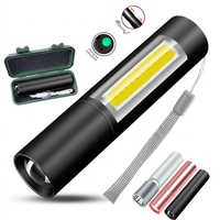 Lampe de poche LED IP54, étanche, en alliage d'aluminium, chargement USB, super lumineuse, Mini lampe rechargeable pour usage d'urgence, batterie au Lithium 14500