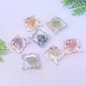 100 Pezzi di Ciondoli in Resina a Forma di Animali Marini Fluorescenti, Charm Carini per <span class=keywords><strong>Accessori</strong></span> di Gioielleria, Braccialetti Fai-da-Te e Portachiavi - Product Image 4