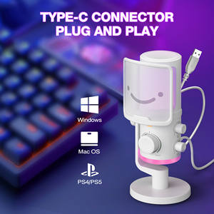 Fifine AM6 ไมโครโฟนคอมพิวเตอร์แบบมีสายแบบพกพา USB ไมโครโฟนสําหรับเล่นเกม Type-C ไมโครโฟนตัดเสียงรบกวนสําหรับการบันทึกสตูดิโอระดับมืออาชีพ - Product Image 2