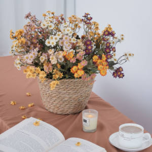 Искусственные цветы, 30 одиночных ромашек осенних оттенков, декоративные цветы в деревенском стиле, украшения для дома, предметы интерьера - Product Image 1