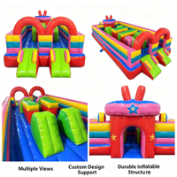 Castillo Inflable Personalizado de Fábrica AIER, Ecológico, Divertido, Comercial, de PVC, con Tobogán Doble, para Niños