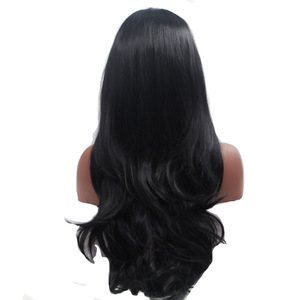 Perruques synthétiques sans colle à dentelle frontale, haute qualité, raie au milieu, résistantes à la chaleur, pour femmes, vente en gros pour usage quotidien et fêtes - Product Image 5