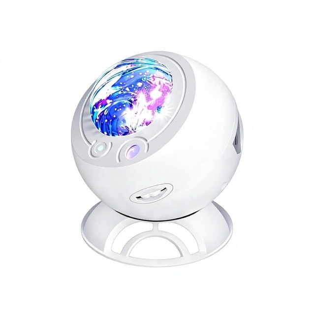 All-in-one Cute Modern Smart Speaker Rechargeable Night Light Projector RGB LED Colorful Button Kids Bedroom Nursery