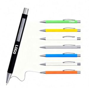 Bolígrafo de Metal con Logotipo Grabado, Nuevo, de Goma Suave, con Tinta de Escritura de 1.0 mm, para Papelería, Regalos Promocionales Personalizados - Product Image 1