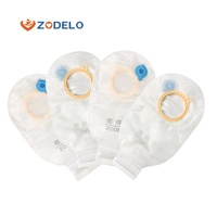 Sac d'ostomie Zodelo en gros, consommables médicaux CE, poche de colostomie jetable drainable en deux parties 15*27 pour hôpital