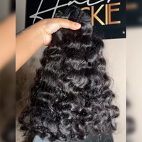 Lot de Cheveux Birmans Naturels Bruts 100% Non Transformés, Bouclés, Double Trame, Couleur Naturelle, Vente en Gros