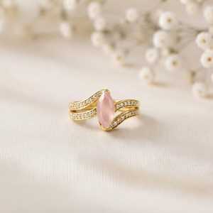 Gold plated Rose Quartz Marquise Cut <b>Ring</b> <b>Silver</b> <b>Ring</b> Fashionable Classic Style Statement <b>Ring</b> <b>eternity</b> vermeil <b>ring</b> - Product Image 2