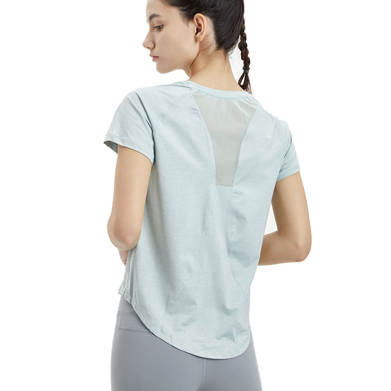 Women's Short Sleeve Workout Shirts Breathable Yoga T-Shirts Mesh Back Loose Fit Athletic Tee Tops