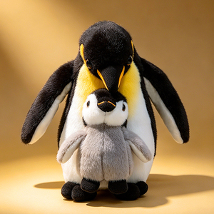 Expédition rapide, jouets en peluche pingouin noir de haute qualité, pingouin empereur gris, animal en peluche, faune de la pôle sud antarctique, personnalisable - Product Image 6