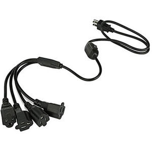 NAME <strong>1</strong>-to-<strong>4</strong> USA AC Power Cord Power Adapter Extension Cable - Product Image 1