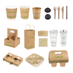 Fournisseur d'emballages pour café à bulles LOKYO, gobelets en plastique jetables personnalisés avec logo, gobelets en papier pour café glacé à emporter - Product Image 4