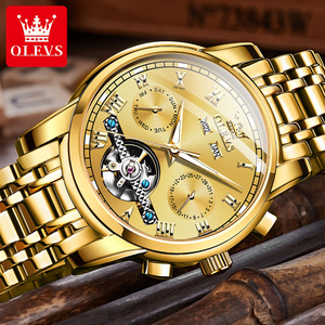Reloj Mecánico Automático OLEVS 6607 para Hombre, Correa de Acero Inoxidable, Resistente al Agua, Calendario con Fecha, Esqueleto, Reloj de Pulsera Clásico de Negocios - Product Image 4