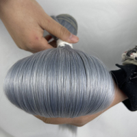 Muestra Gratis - Extensiones de Cabello Sintético Liso Extremo Preestirado de 24 Pulgadas para Trenzas Francesas