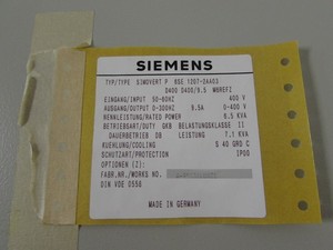 6SE12072AA03 SIMOVERT 400V 6.5kVA PLC ตัวแปลงไฟฟ้าแบบซิมโอเวอร์ท 400 โวลต์ 6.5 กิโลโวลต์แอมแปร์ พร้อมระบบ PLC - Product Image 4