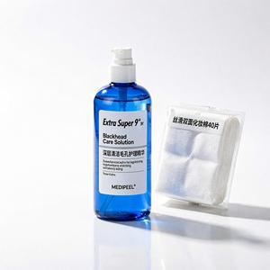 MEDIPEEL เอ็กซ์ตร้า ซุปเปอร์ 9 พลัส แบล็คเฮด แคร์ โซลูชั่น 250 มล. พร้อมสำลีแผ่น 40 ชิ้น - Product Image 1