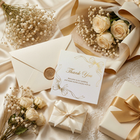 Cartes de remerciement personnalisées pour mariage |   Finition nacrée dorée |   Papier Coton de Luxe 300gsm |   Impression en gros OEM