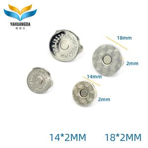 Kim Loại Chuyên Nghiệp Trang Trí Nút Nửa Bìa Từ Snap Mô Hình Cho Ví Vali 18*2Mm 14*2Mm Mạ Khắc Carton - Product Image 2