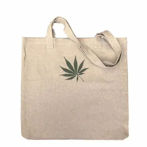 Toptan kenevir bakkal çantaları kenevir alışveriş çantaları plaj seyahat alışveriş için Logo baskı ile omuzdan askili çanta