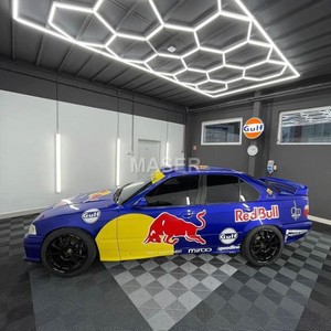 Nouvelles lampes de <span class=keywords><strong>garage</strong></span> hexagonales de haute qualité 6500K, vente en gros, éclairage LED pour le detailing automobile, pour atelier automobile, système à 14 grilles - Product Image 2